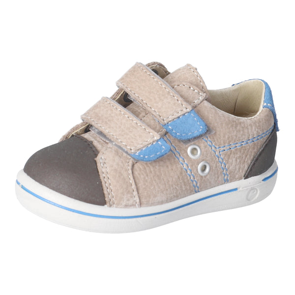 Ricosta : Nippy - Double Velcro Kids Shoe Stone / Blue (kies)