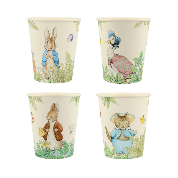 Meri Meri Peter Rabbit In The Garden Cups (x 8)