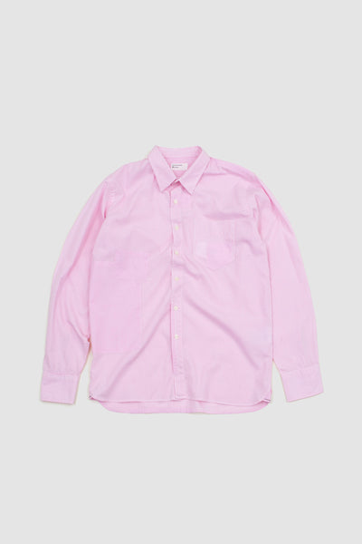 Universal Works Patched Shirt Pink Stripe Mixed Classic