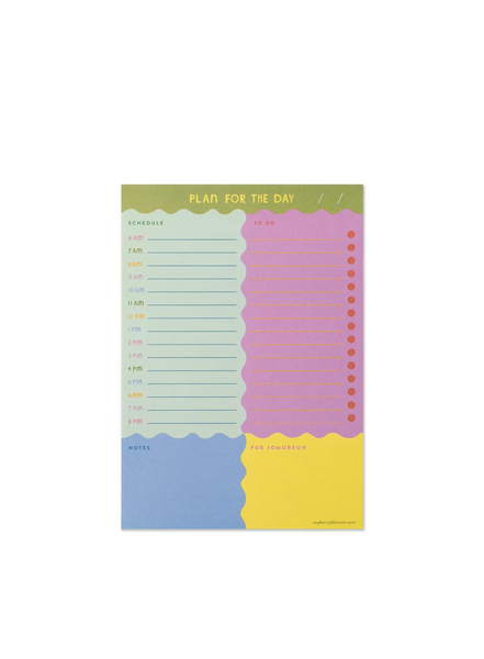 Raspberry Blossom Waves Daily Planner Pad From