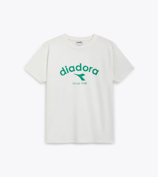 Diadora T Shirt Athletic Logo In White Milk
