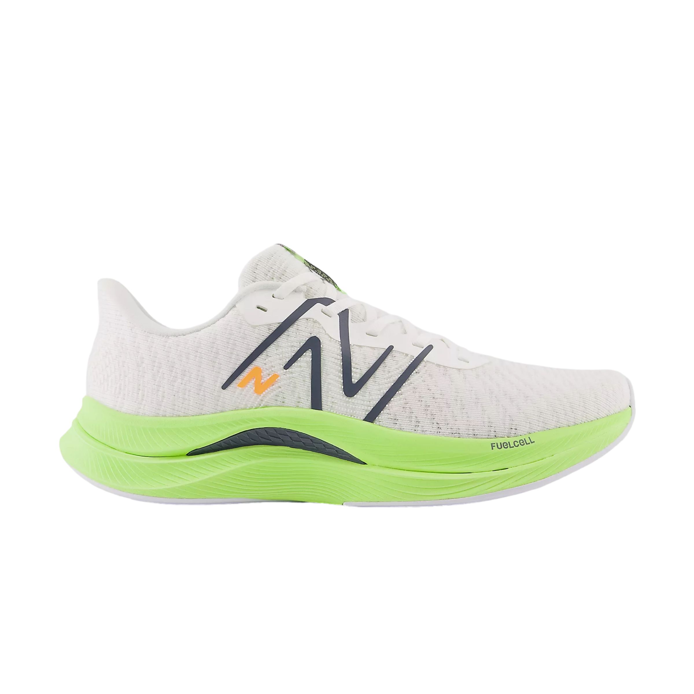 New Balance Scarpe Fuelcell Propel V4 Uomo White/bleached Lime/graphite