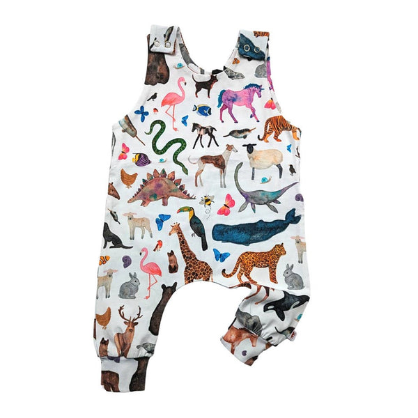 House of Margaux Romper Organic Cotton Watercolour Animals