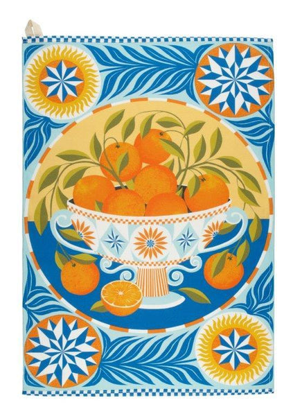 Printer Johnson Orange Bowl Tea Towel