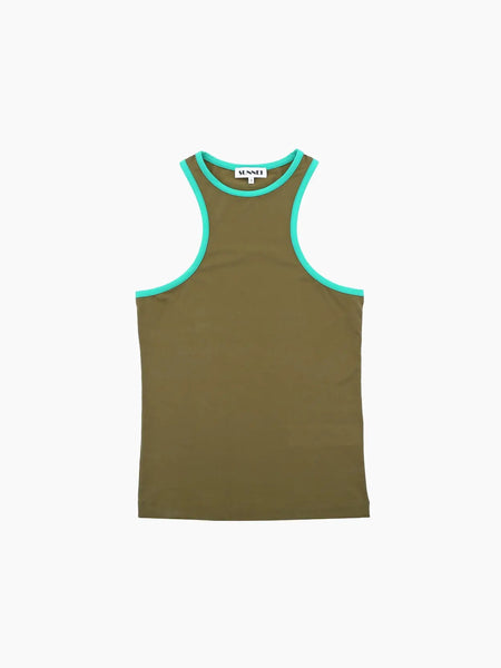 sunnei-stretchy-halter-top-olive-green