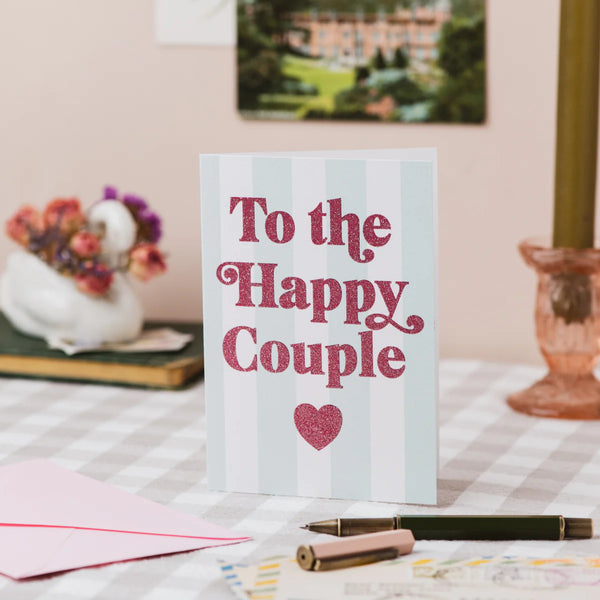 Oh Squirrel To The Happy Couple Glitter Card