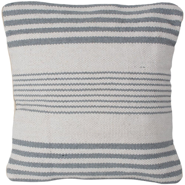 Grand Illusions Chunky Cotton Cushion Striped Grey