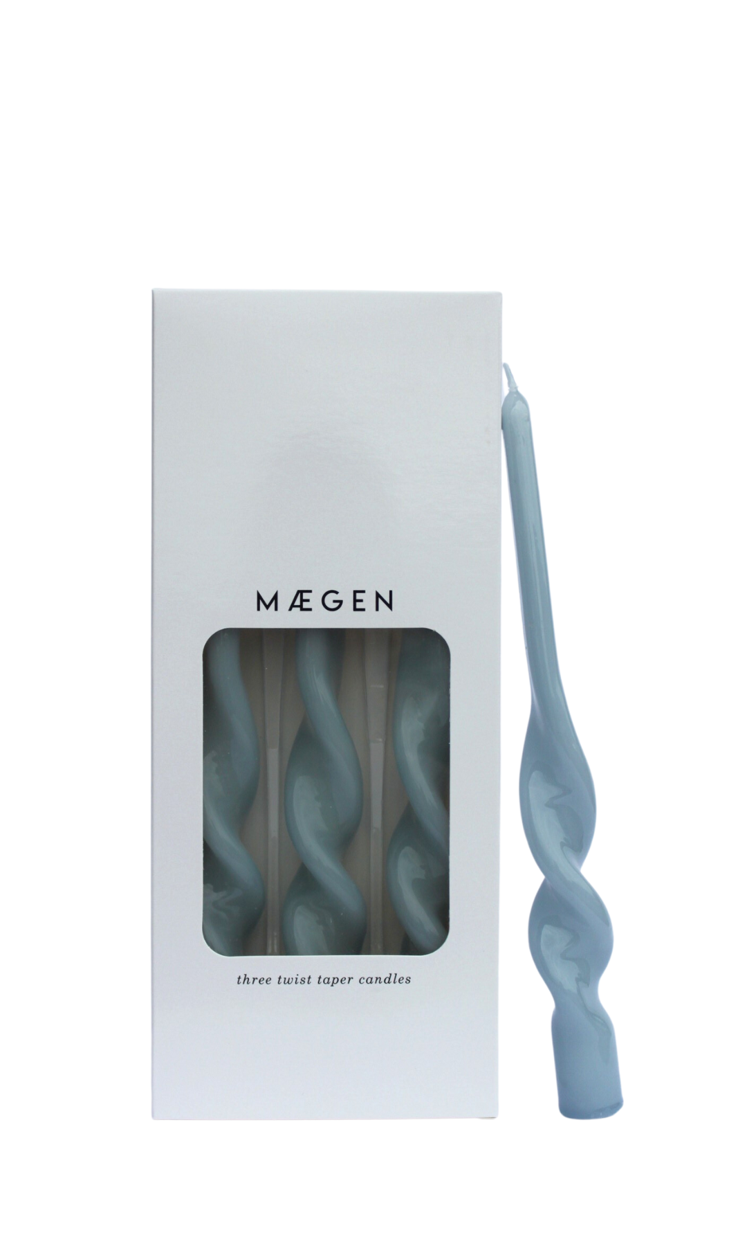 Maegen 25cm Twisted Taper Candles - Cornflower Blue