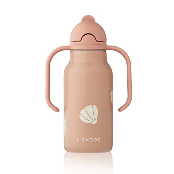 Liewood Kimmie 250ml Steel Water Bottle With Handles - Pale Tuscany Shell