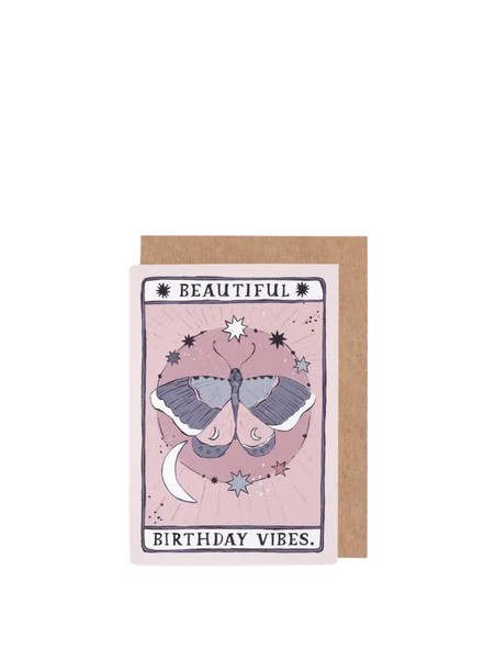 Sister Paper Co Moth Birthday Vibes Card