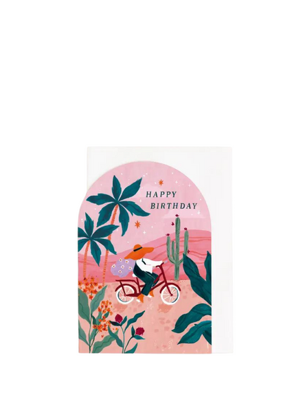 Sister Paper Co Sunset Bike Birthday Card