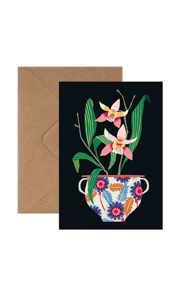 Brie Harrison  Orchid Greetings Card