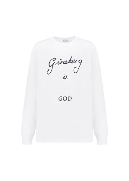 Bella Freud  Ginsberg Is God LS T-Shirt - White