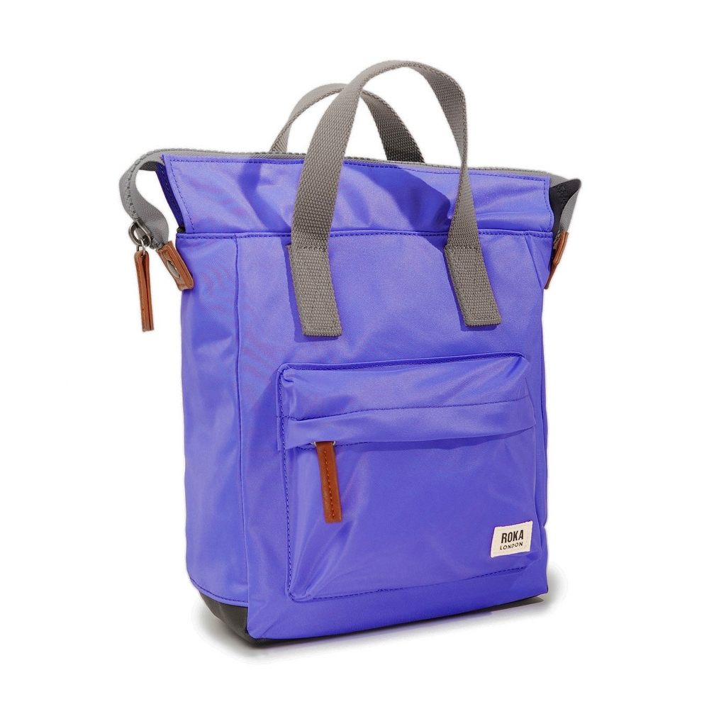 ROKA Back Pack Rucksack Bantry B Small Recycled Repurposed Sustainable Nylon In Simple Purple