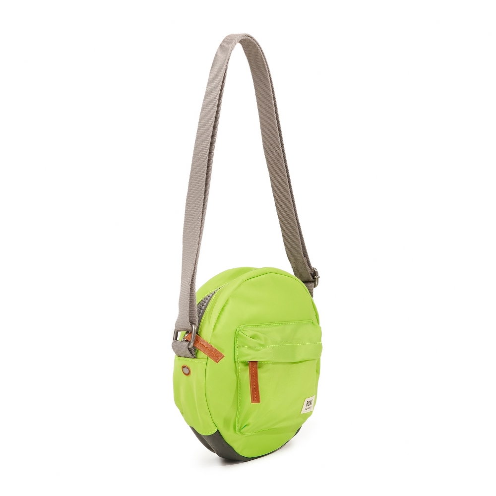ROKA Cross Body Shoulder Bag Paddington B Recycled Repurposed Sustainable Nylon In Lime