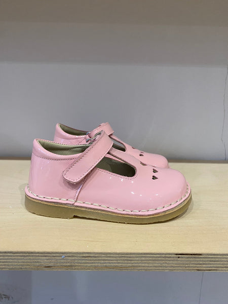 Petasil Sonia Patent T-Bar Girls Shoes - Pink
