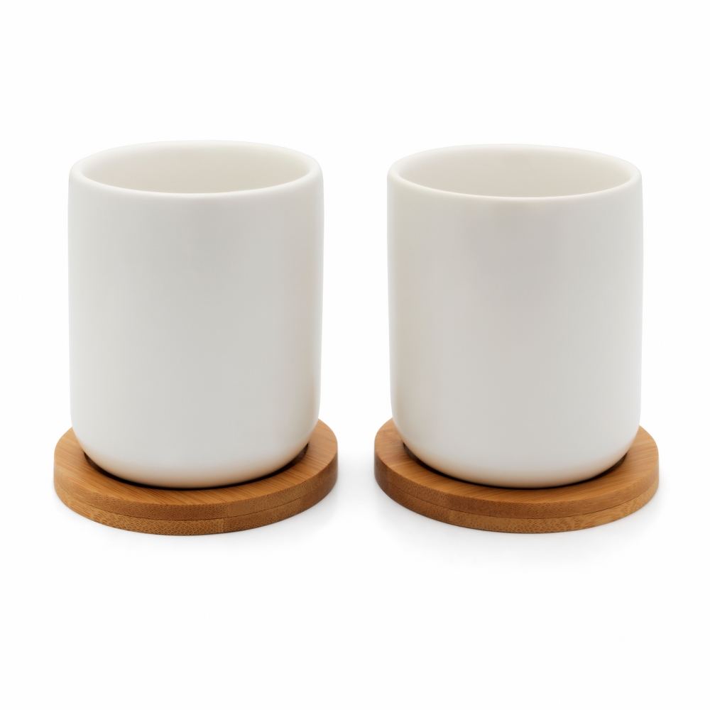 Bredemeijer Holland Tea Bredemeijer Umea Design Tea Mug 200ml In White With Coaster