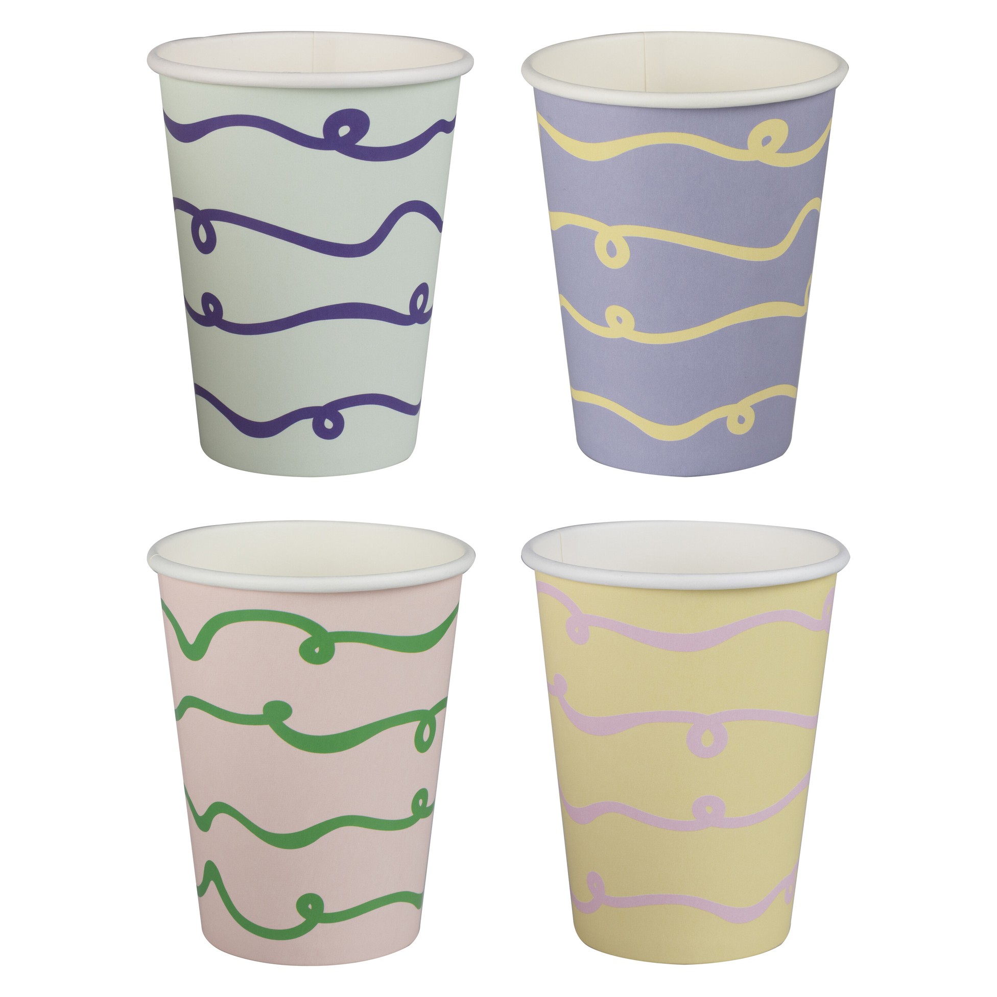Ginger Ray Wavy Pastel Party Cups