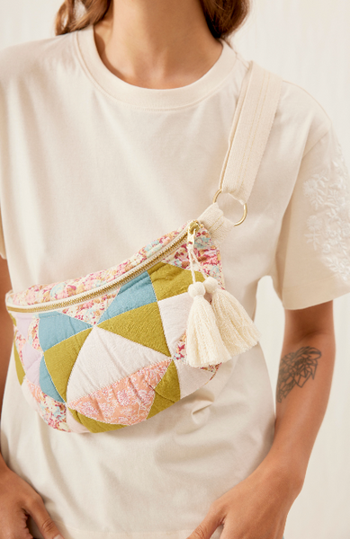 Louise Misha Louise Misha Gaby Sweet Pastel Patchwork Bag
