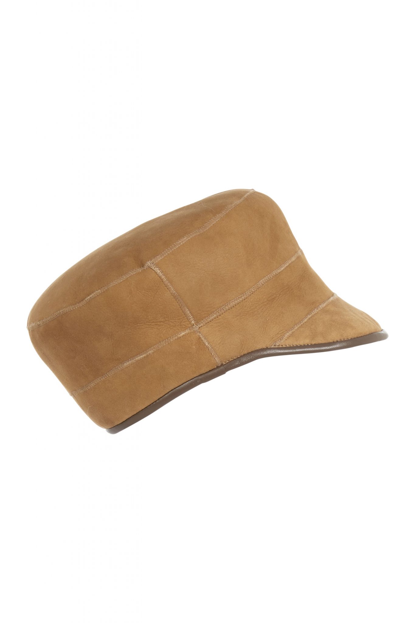 Leather Bound Shearling Cap