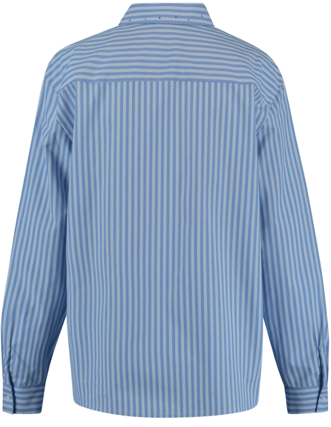 Gerry Weber Blue Stripe Shirt With Sparkly Bead Detail