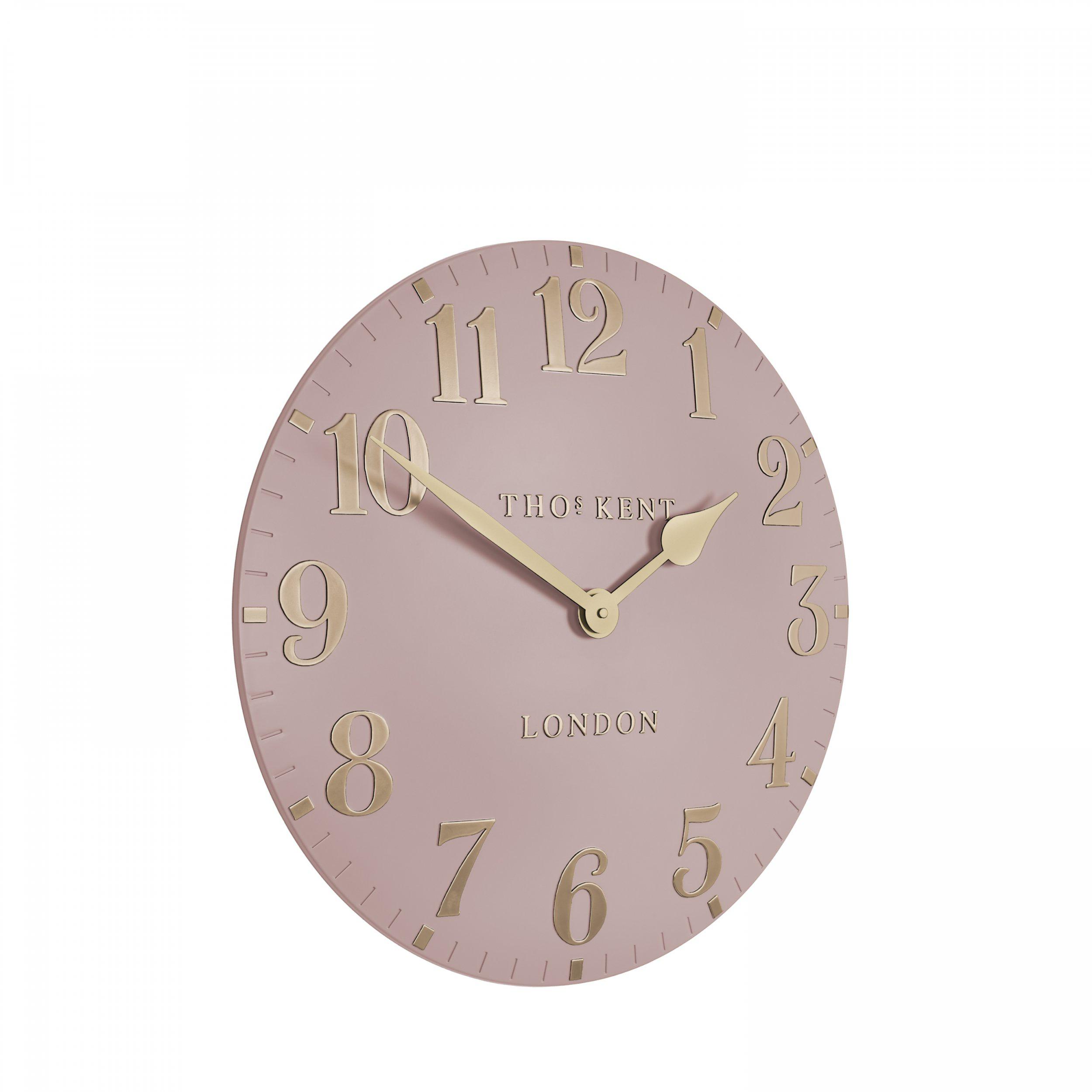 Thomas Kent Blush Pink 12" Arabic Wall Clock 