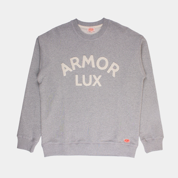 Armor Lux Flock Logo Sweatshirt - Slate Grey