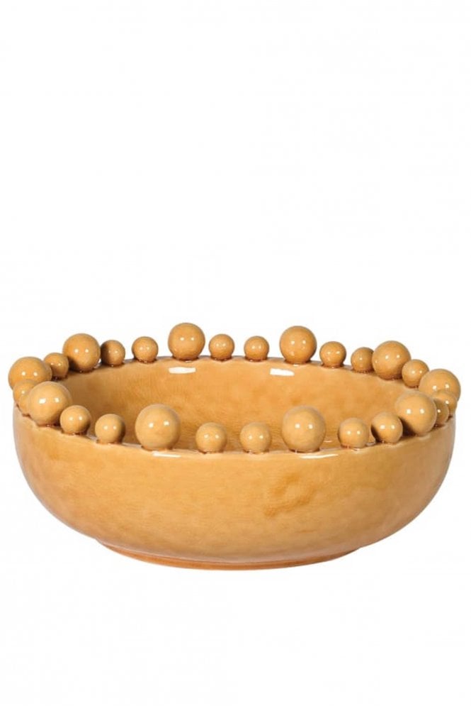 The Home Collection Bobble Bowl In Mustard