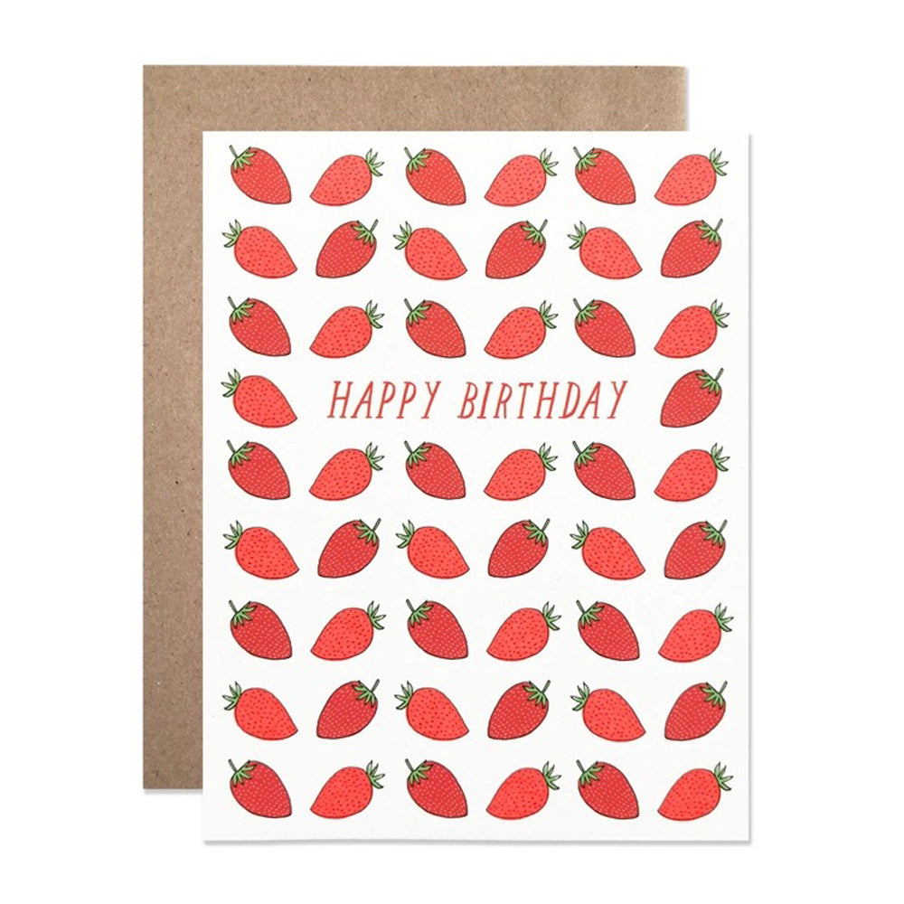 Hartland Hartland Card - Happy Birthday Strawberries