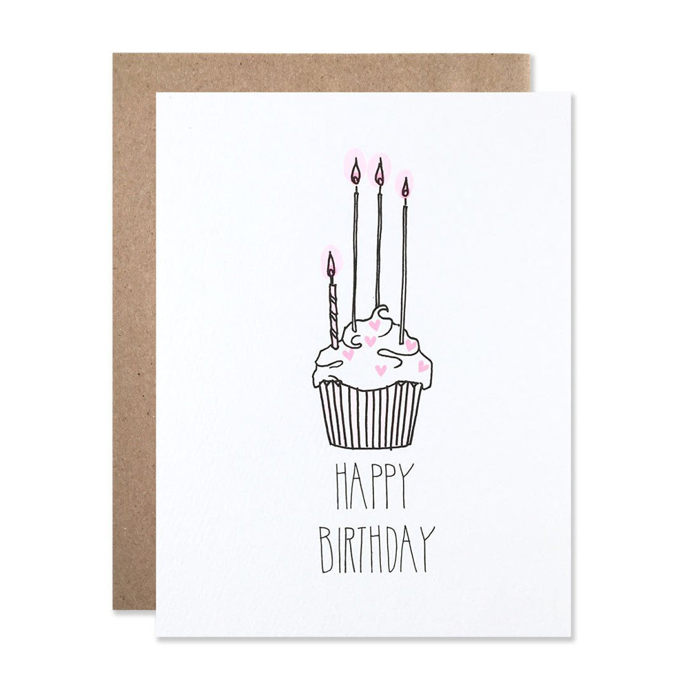 Hartland Hartland Card - Birthday Heart Cupcake