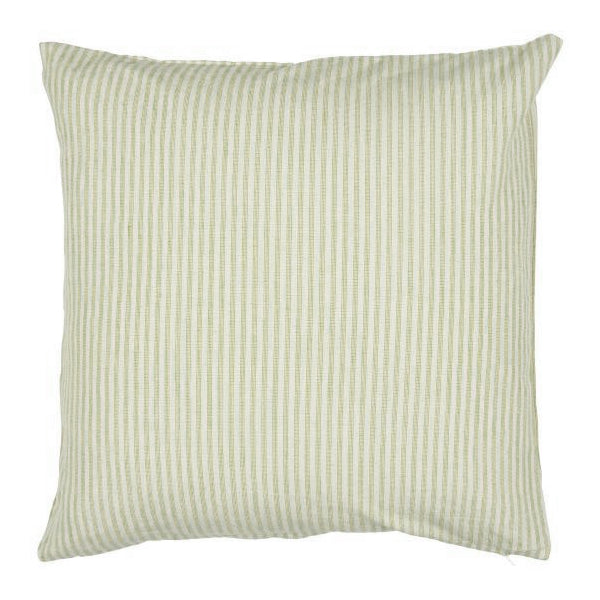 TUSKcollection Cushion 50 X 50 Natural And Green Stripe