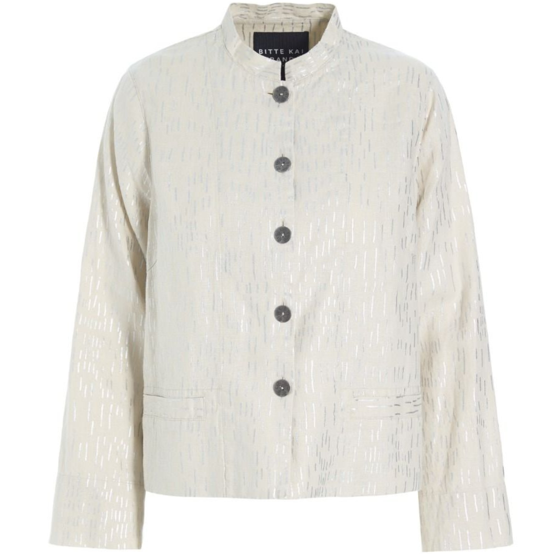Bitte Kai Rand Linen Jacket In Cream And Silver