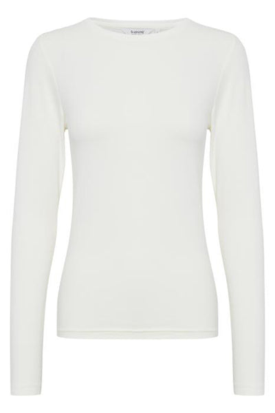 b.young 20807594 Pamila Long Sleeve T- Shirt Jersey In Off White
