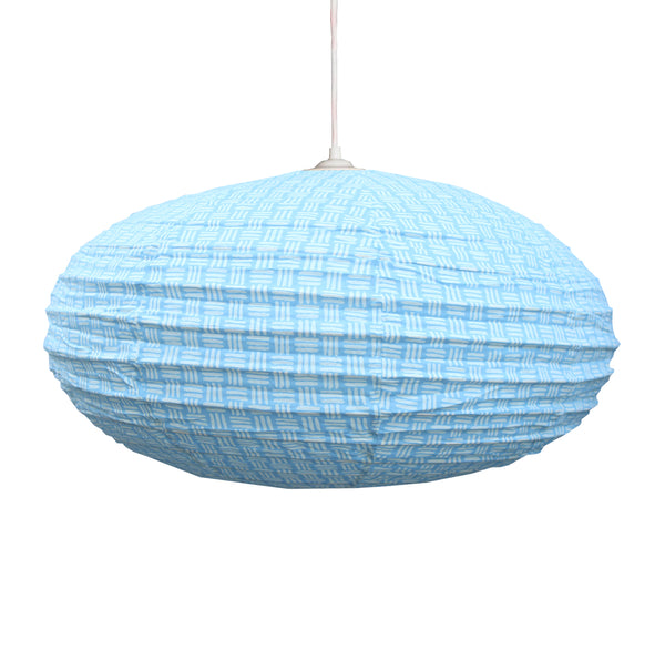 Curiouser and Curiouser Small 60cm Sky Blue Pattern Cotton Pendant Lampshade