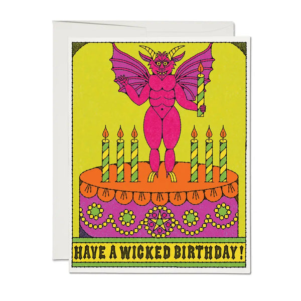 Red Cap Have A Wicked Birthday Card
