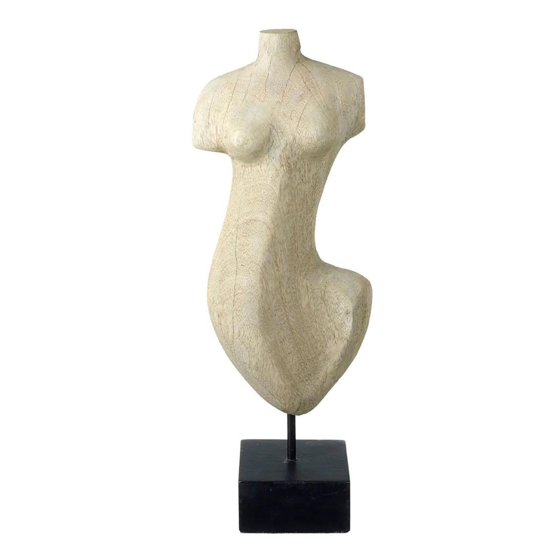 &Quirky Elegant Torso Sculpture on Mounted Stand 