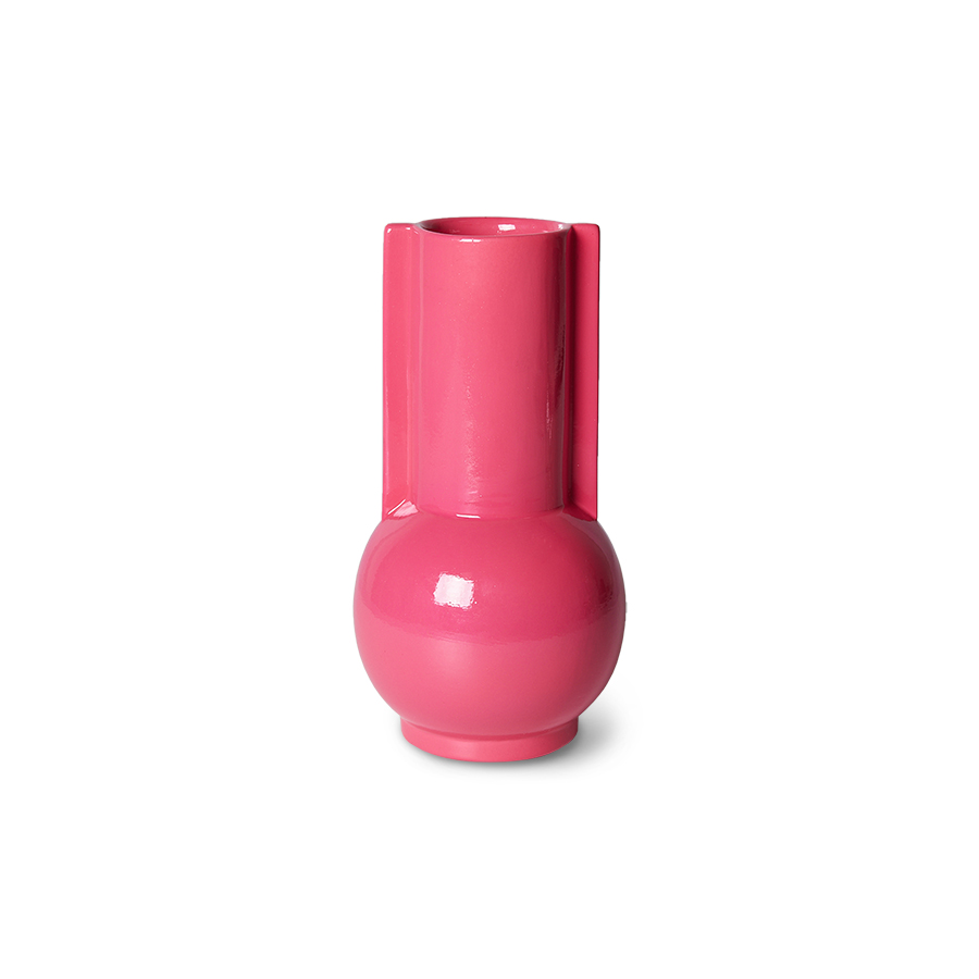 HK Living Hot Pink Ceramic Vase