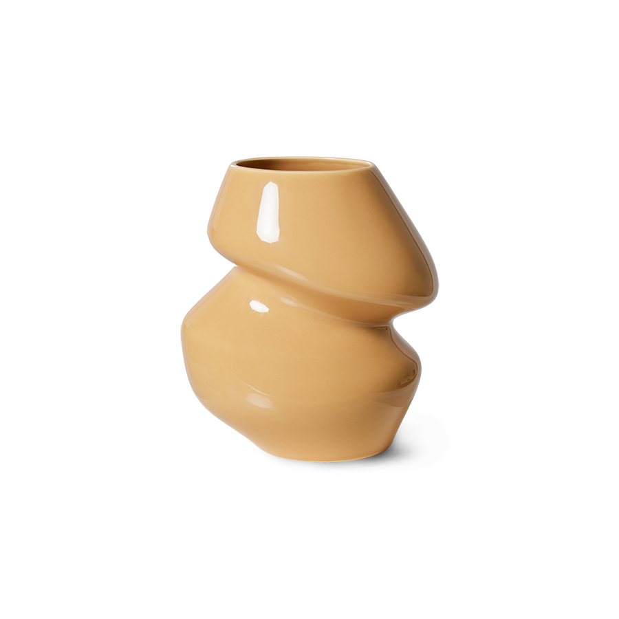 HK Living Ceramic Vase Organic Cappuccino S