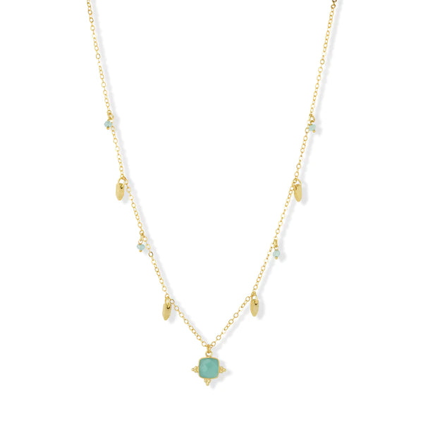 Ashiana Asia Necklace - Aqua Chalcedony