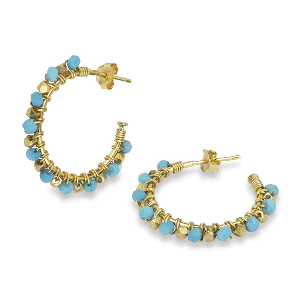 Ashiana Mini Riva Earrings - Turquoise