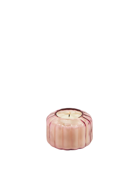 Paddywax Ripple Glass Candle 4.5oz In Desert Peach From Paddywax