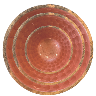 ByRoom Large Peach Pearl Bowl - 38cm