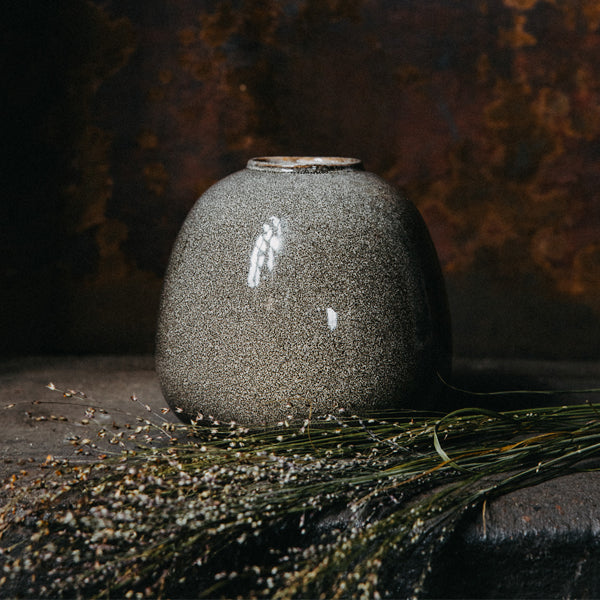 TUSKcollection Avik Medium Brown Speckled Vase