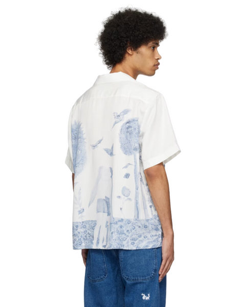 Carne Bollente Adam And Rave Shirt White And Blue Aop