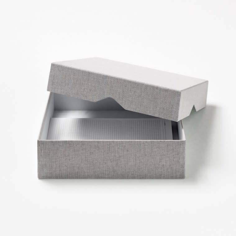 La Papeterie Française Grey Cardboard Storage Box