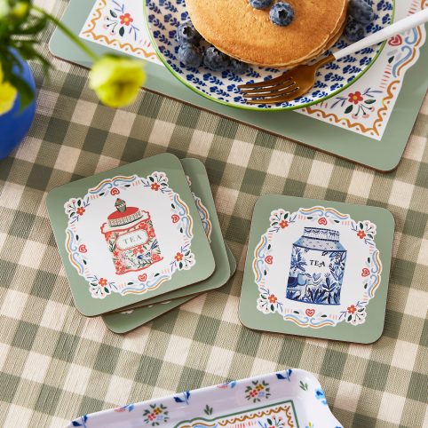 Ulster Weavers Tea Tins Coasters - Set Of 4