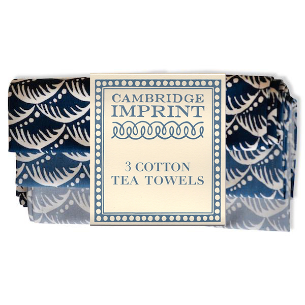 Cambridge Imprint CAMBRIDGE IMPRINT SET OF 3 TEA TOWELS | WAVE