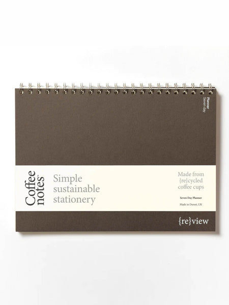 Coffee Notes A4 Recycled Coffee Cup Weekly Planner - Colour Options Available