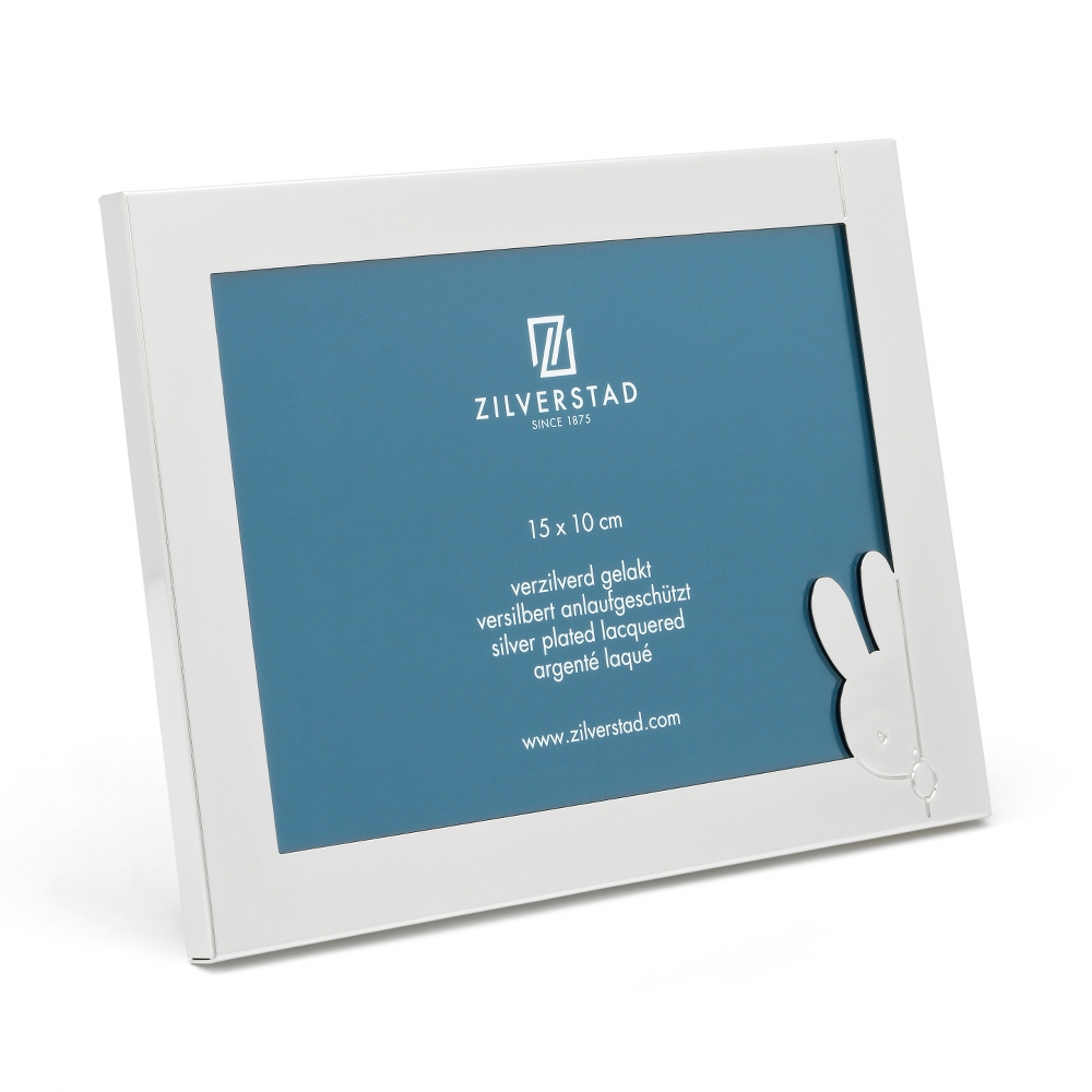 Zilverstad Holland Zilverstad Photo Frame Miffy In Shiny Lacquered Silver Plate Size 15x10cm