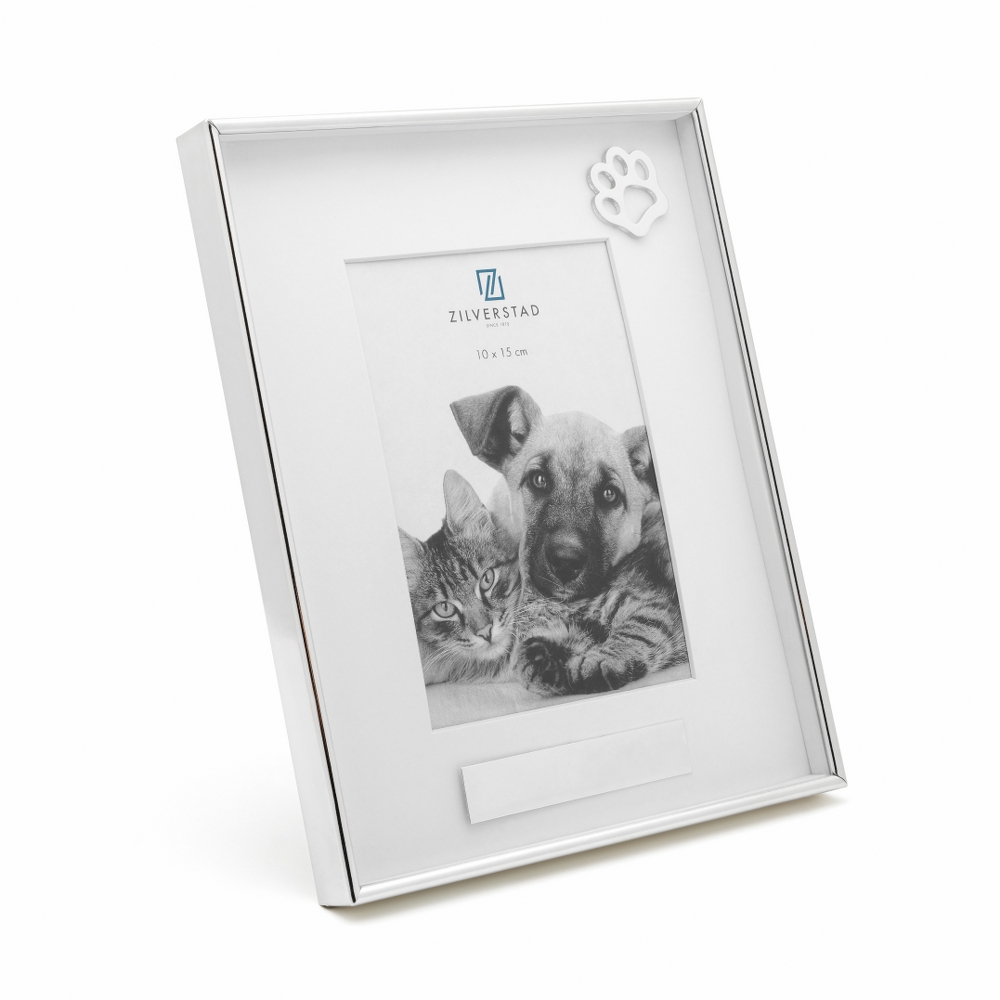 Zilverstad Holland Zilverstad Photo Frame For Pets Paw Design In Shiny Lacquered Silver Plate Size 10x15cm